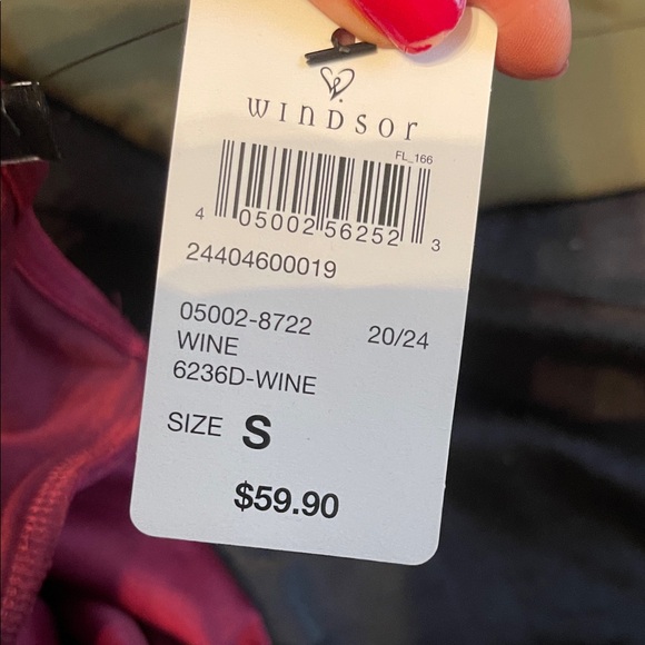 Windsor Burgundy Strapless Velvet Dress - Picture 8 of 8